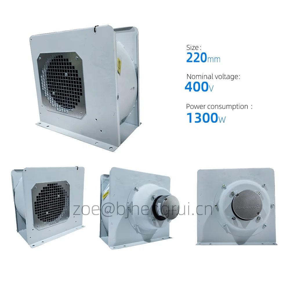 RF22P-2DD.5H.1R 400V AC 1100W 1.9A 2420RPM 220mm Ball Bearing Siemens Inverter Motor Cooling Fan