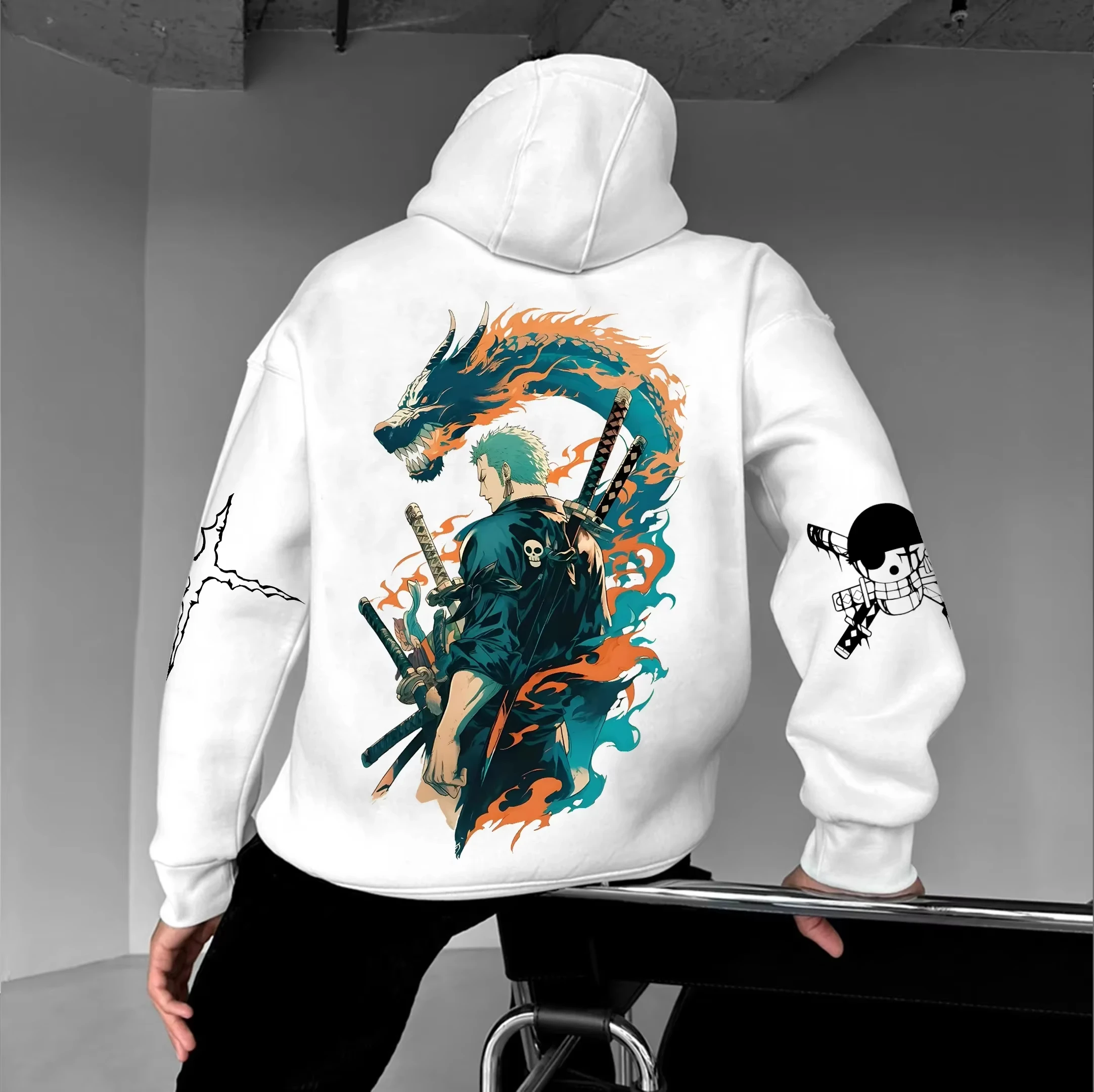 ONE PIECE Japanese Animation Yh Hoodie Pure Cotton Casual Sports Versatile Autumn and Winter Men's and Women's Hoodies