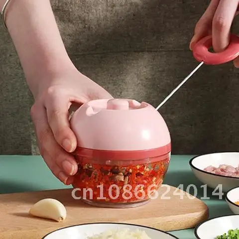 

Household Manual Mini Kitchen Gadgets Vegetable Cutter Cooking Machine Pull Rope Minced Vegetables Garlic Chili Comp