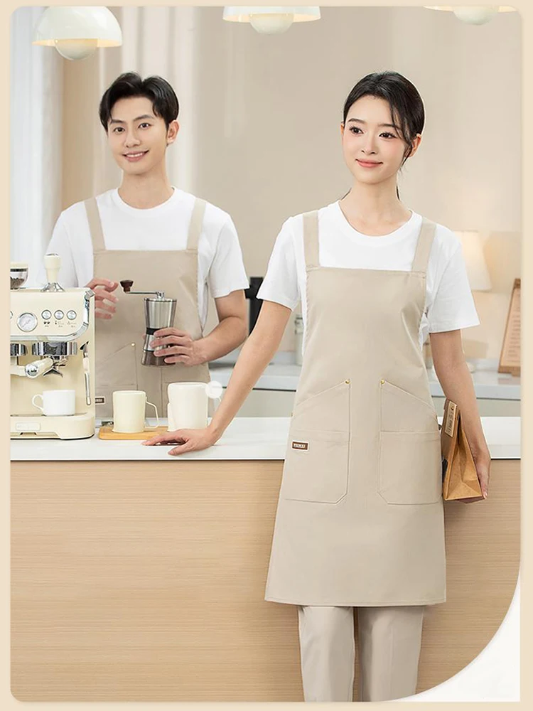 

Одноцветный водонепроницаемый фартук без рукавов, устойчивый к пятнам, идеально подходящий для домашней кухни, ресторана, обслуживания и выпечки, легко чистится