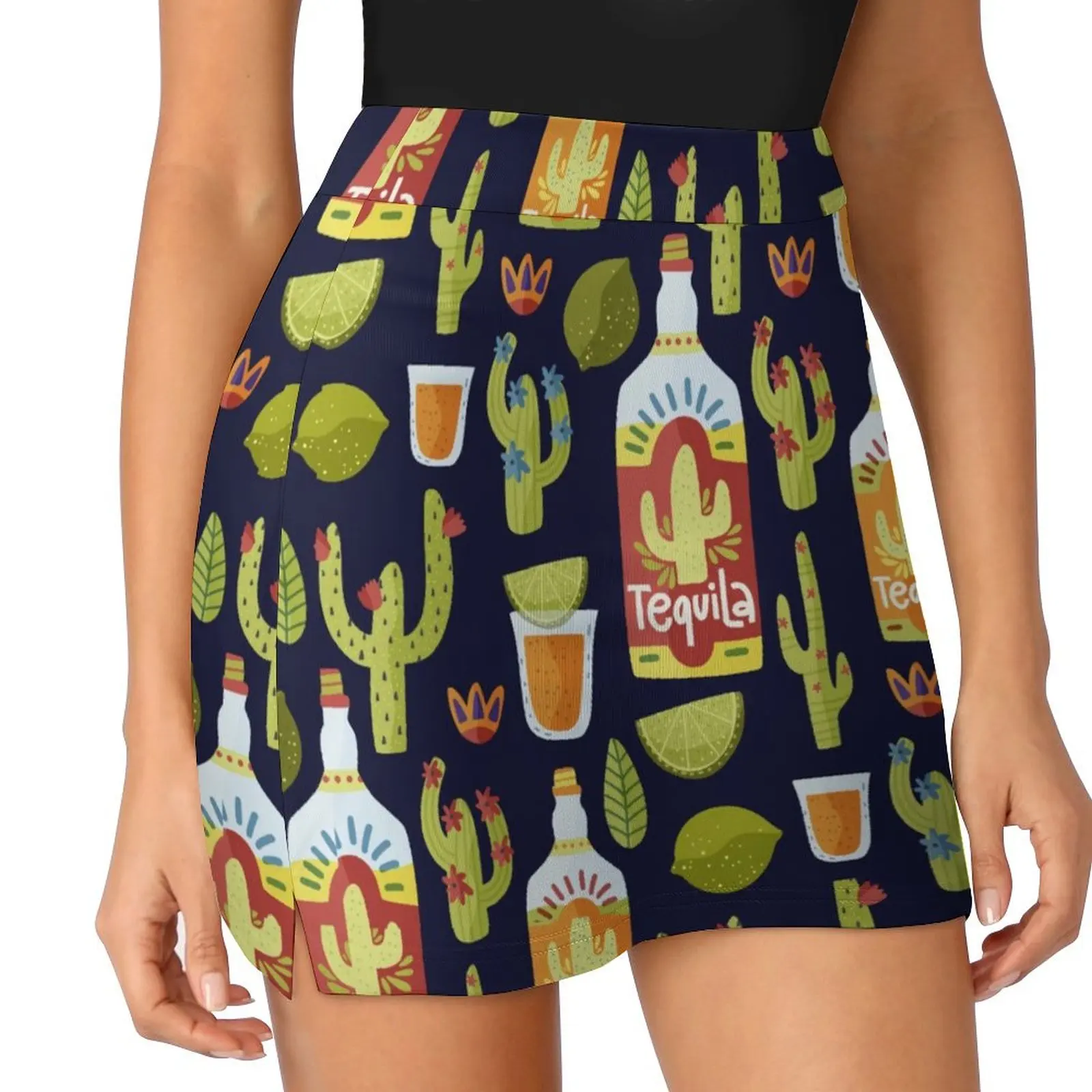 Cinco de Mayo seamless pattern - Tequila lemon and cactus Mini Skirt Female skirt dresses summer woman 2025