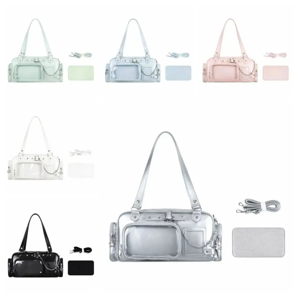 Cute PU Y2K Ita Bag Large Capacity Sweet Style Star Chain Bag New Original Design Crossbody Bag Girl
