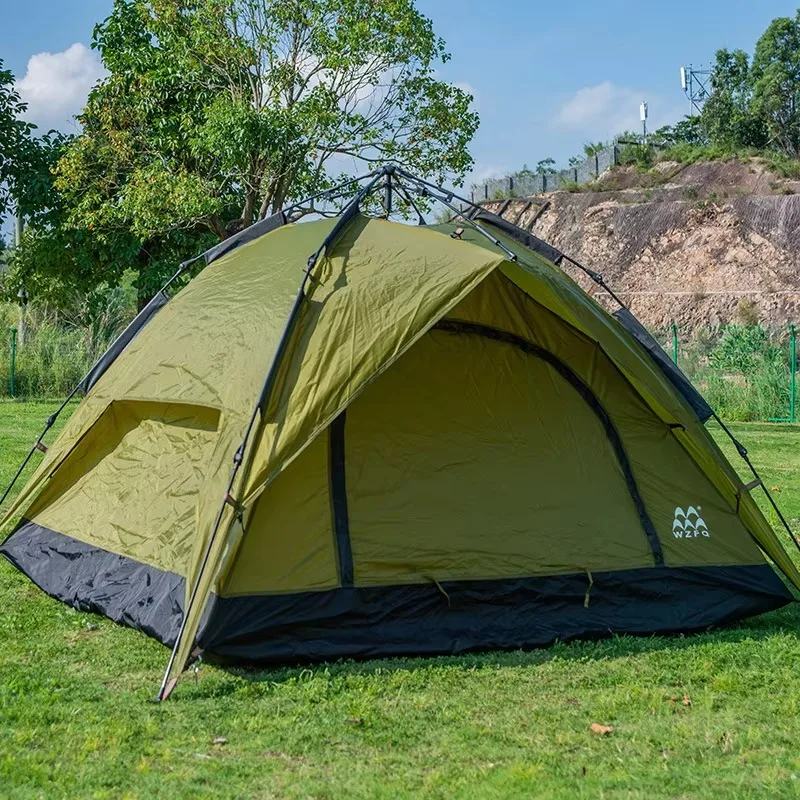 

Лидер продаж, автоматическая всплывающая складная водонепроницаемая палатка для кемпинга на 3-4 человека