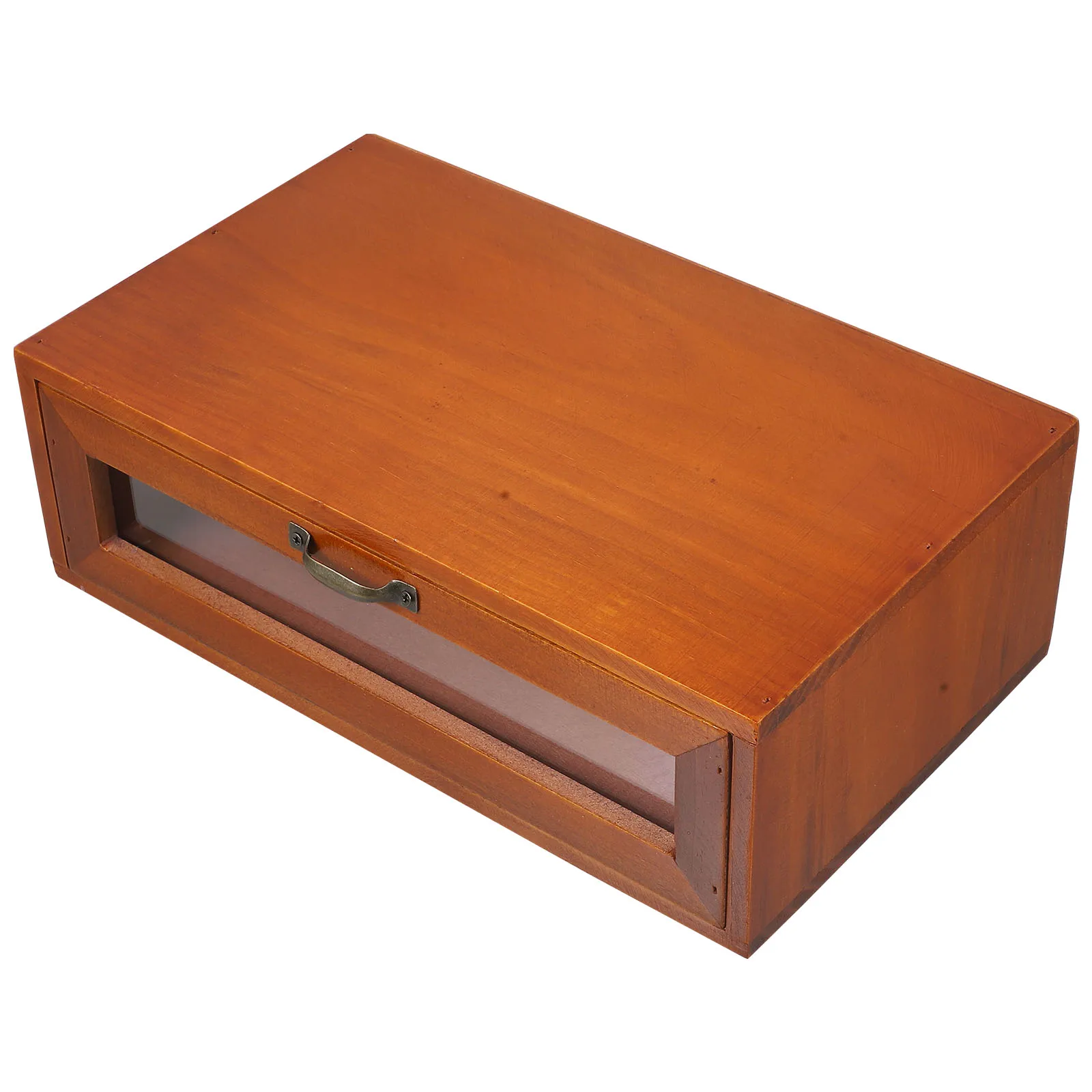 

Solid Wood Drawer Storage Box Desk Organizer 2 Drawers Makeup Stationery Office Storage Case Practical Desktop Organizer
