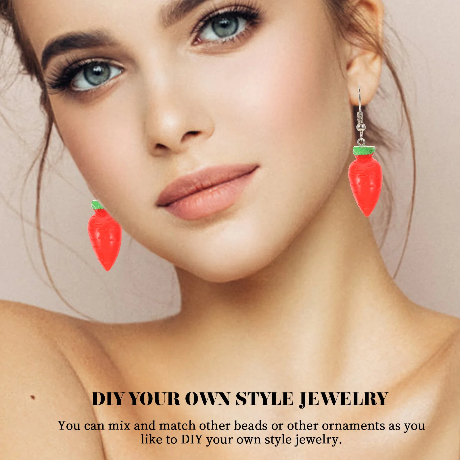 

20Pcs Easter Carrot Pendants Realistic Carrot Charms Jewelry Making DIY Bracelet Necklace Earring Accessories Holiday Decoration