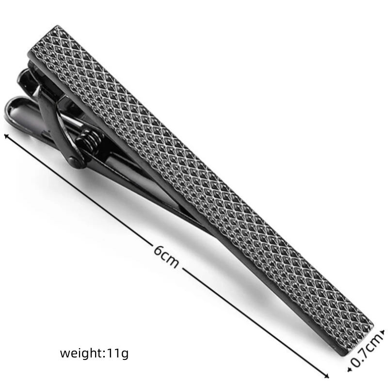 High quality black carved flower tie clip brand new fashionable men's wedding tie brass material design pin