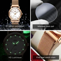 OPK 8115 montre pour femme Simple mode originale montre-bracelet à Quartz en acier inoxydable maille bracelet montre étanche pour les femmes Reloj 3