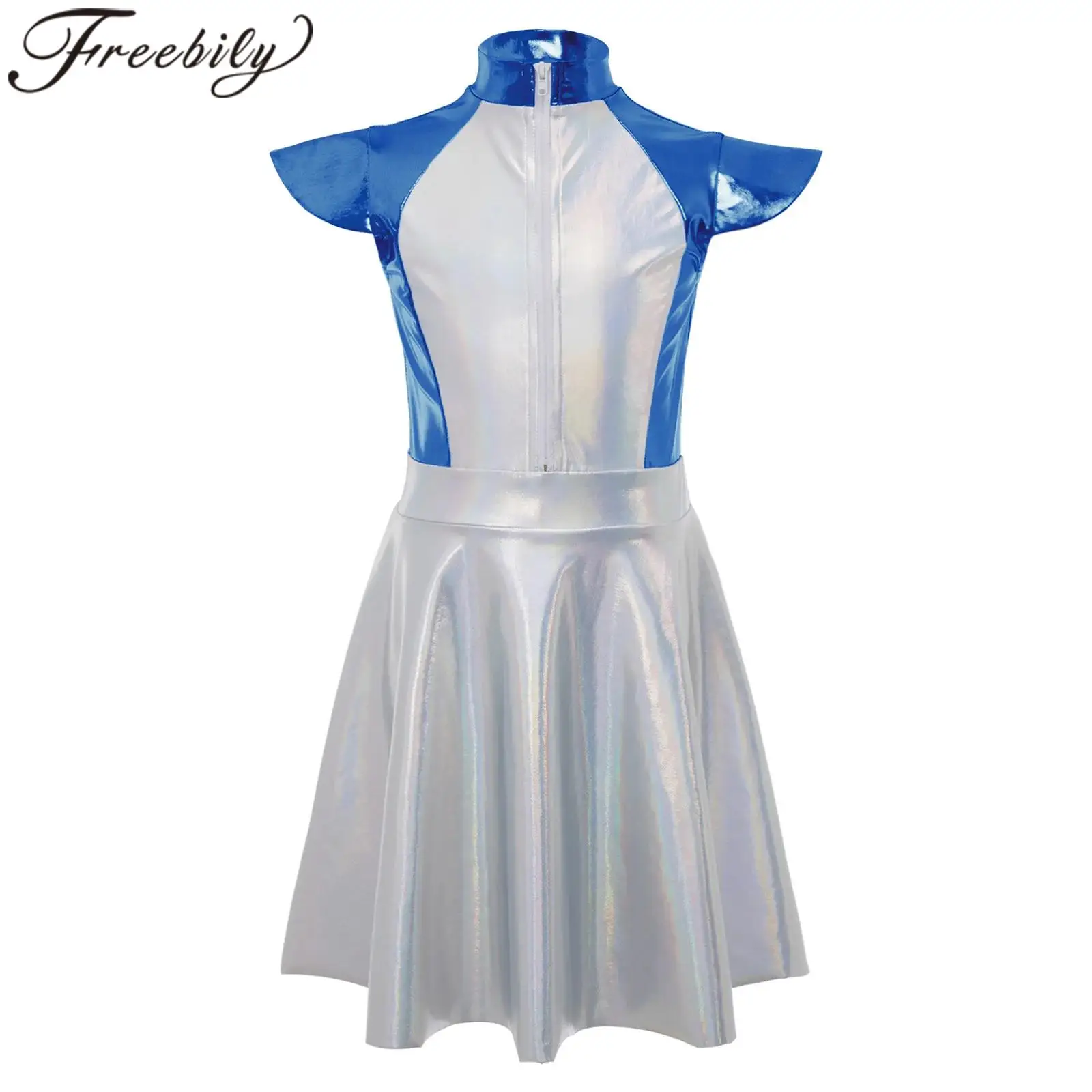 

Girls Halloween Galaxy Role-playing Outfits Outspace Alien Cosmic Robot Costume Fancy Dress Rave Perfromance Cosplay Costumes