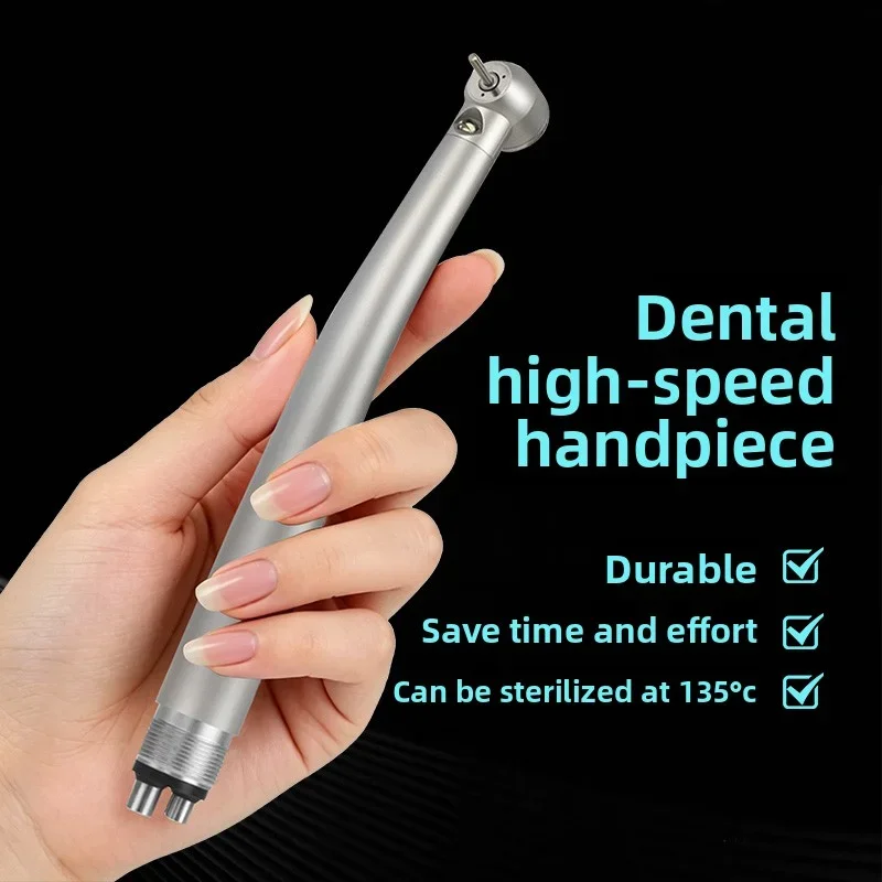 Dental-LED-Licht Hochgeschwindigkeits-Handstück 4/2-Loch Druckknopf Keramiklager Hochrotations-Stifte Zahnarzt-Spitzen Luftturbinen-Handstück