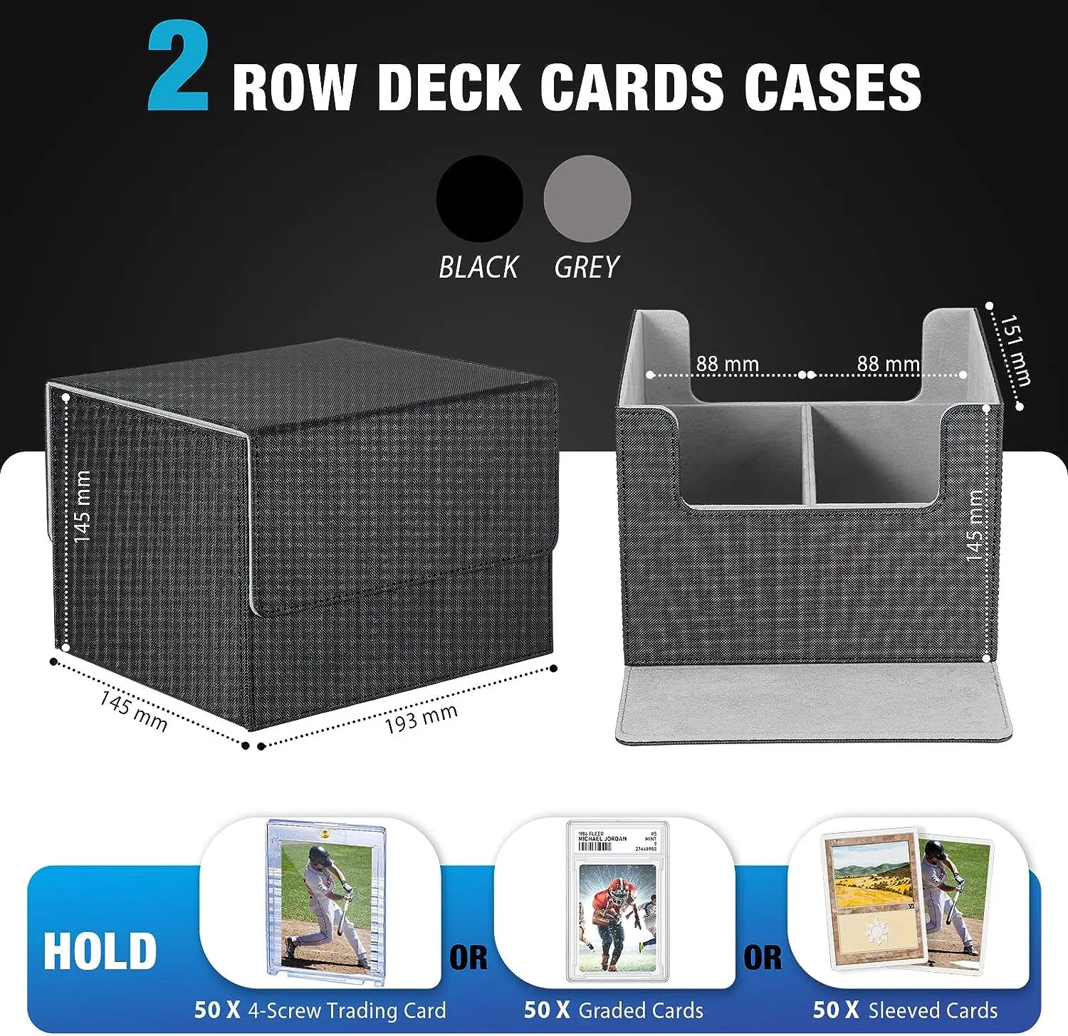 100+Trading Card Deck Box Storage Holder Organizer Cards Case for MTG Card Collectible Game Card Cases Protectors Container