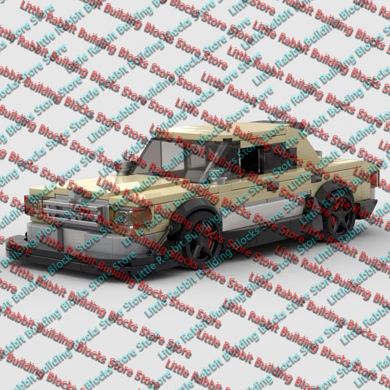 QWERT Speed Racing Car Model MOC Building Bricks W123 Classic Sedan Modular Technology Gifts Holiday Assemble Toys Suit Display