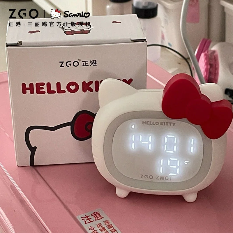 

Sanrio Мультфильм HelloKitty Bluetooth Смарт аудио Будильник Светодиодный дисплей ночной светящийся декоративный комната подарок на день рождения маленький подарок