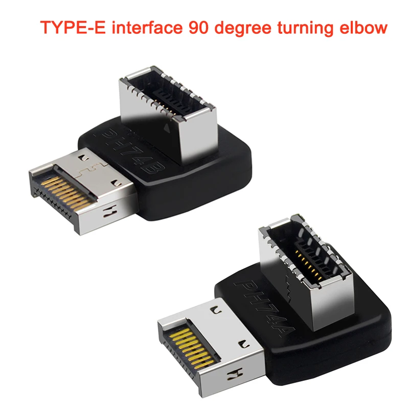 Motherboard USB C 3.1 Front Panel Adapter 90 Degree Angled Type E Male To Female Internal Connector for Asus Desktop Computer