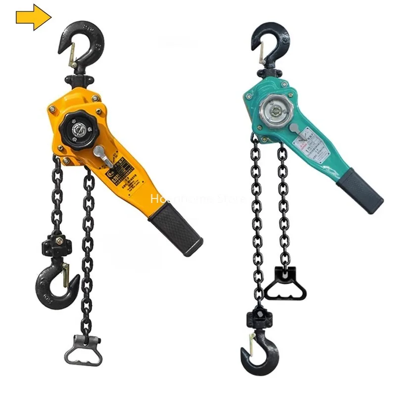 Hook Hand Chain Hoist Crane Wire Tensioner Manual Traction Hoist Portable Hand Wrench Manganese Steel