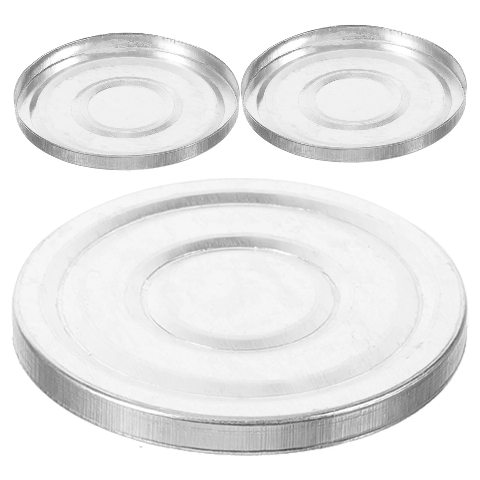 

3pcs Eyeshadow Palette Aluminum Pan Blusher Box Liner Diy Makeup Organizer Loose Powder Tray Storage Case