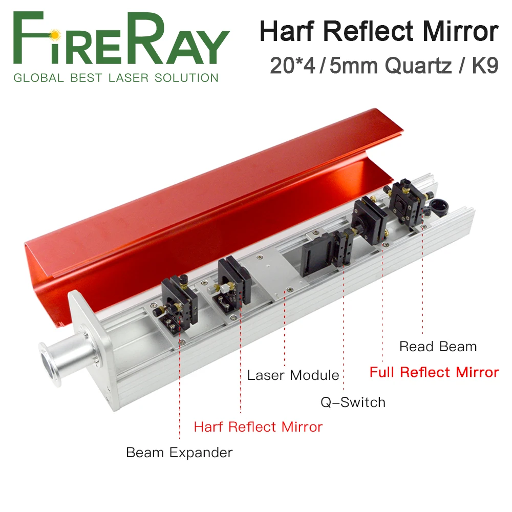 FireRay Half Reflect Mirror 20*4mm 20*5mm Quartz / K9 Material for YAG Laser Welding Machine