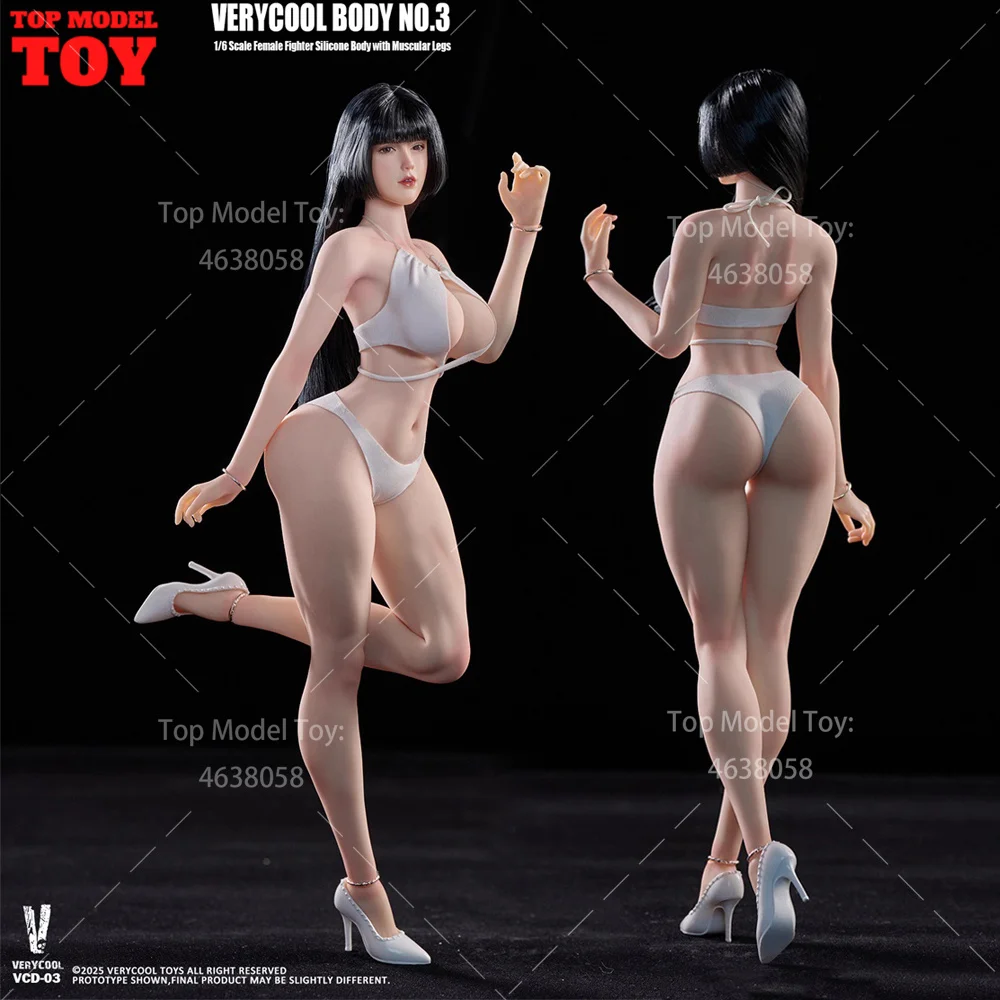 VERYCOOL VCD-03 1/6 White Suntan Normal Skin Big Chest Female Seamless Makeup Body 12'' Soldier Action Figure Model Dolls Toy