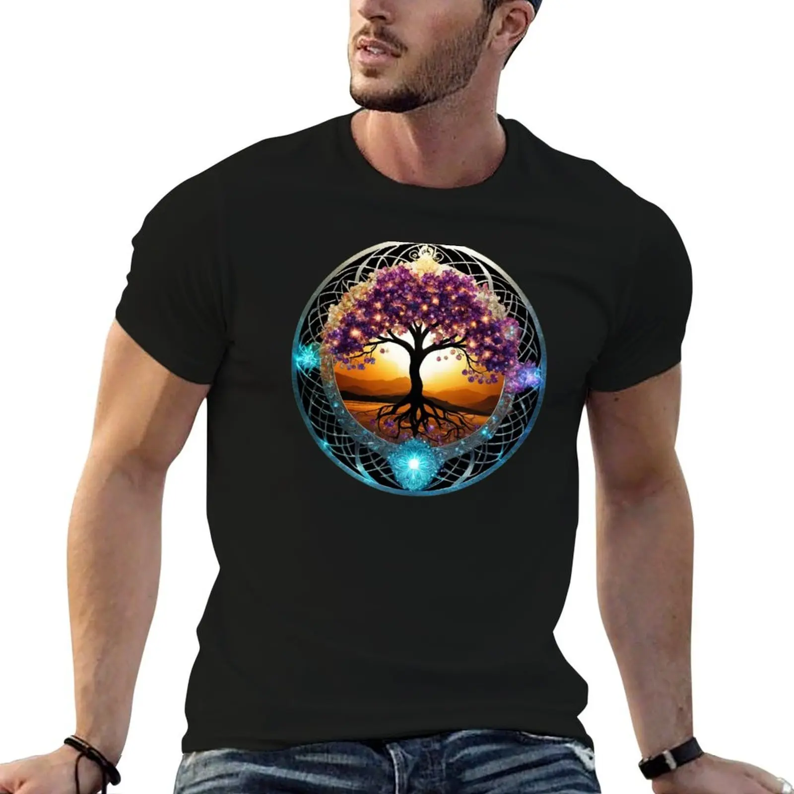

Luminous Spectrum T-Shirt black cotton t-shirt plain for man package man t shirt summer T-Shirt