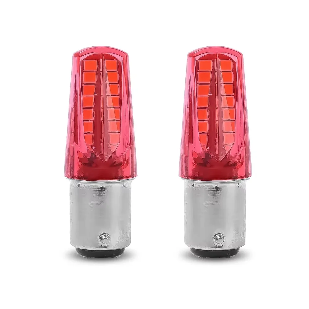 

1/2/4Pcs Flashing Warning Reversing Motorcycle Led Lights 1157 Socket 2835 LED Turn Signal Light Strobe Stop Lamp