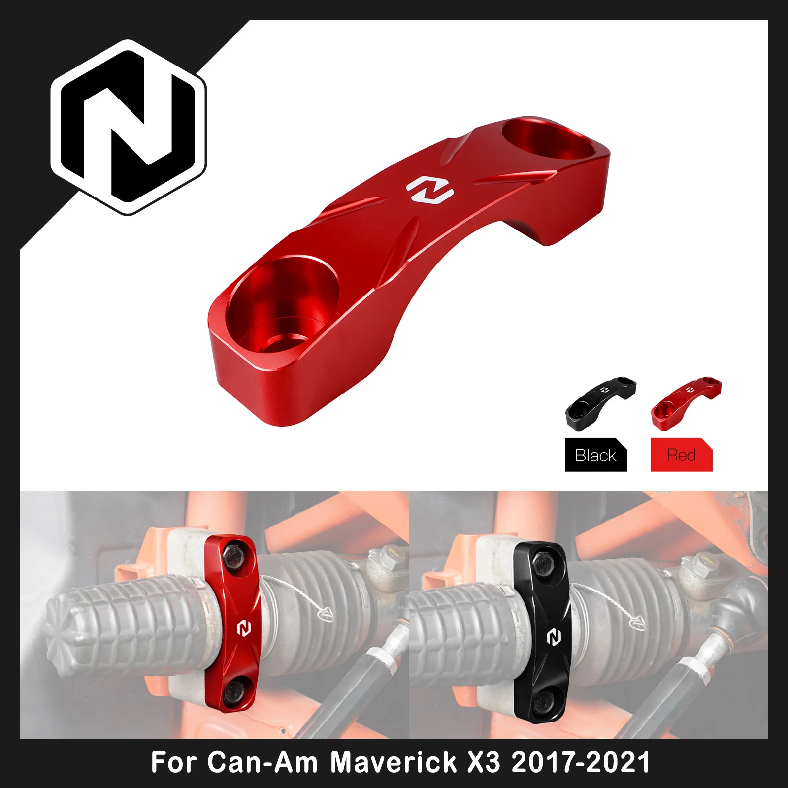 NICECNC UTV Reinforce Steering Rack Mount Plate for Can-Am Maverick X3 2017-2020 Maverick Turbo RR XMR XRC DS XRS 709402021