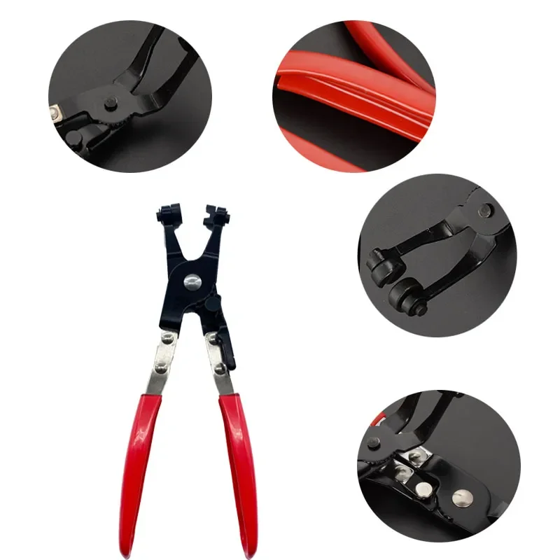 Alicates de abrazadera de manguera portátiles para coche, herramienta de extracción de tubería de agua para refrigerante de combustible, Clips de tubería, mango más grueso, herramientas de extracción automática