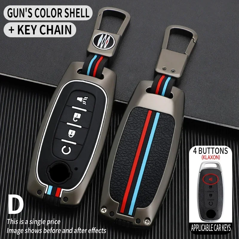 

Zinc Alloy Car Remote Key Case Cover Fob For Nissan X-trail T33 Qashqai J12 Teana 2022 2023 Protect Shell Holder Accessories