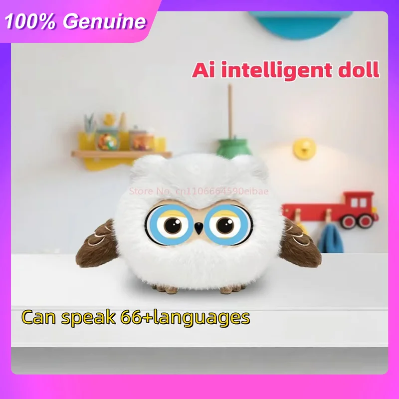 100% autentico Ai Giocattolo intelligente Edizione estera Conversazione vocale Gugu Guf Bufo Doppio occhio Emozioni Interazione Wifi Accompagnare la bambola
