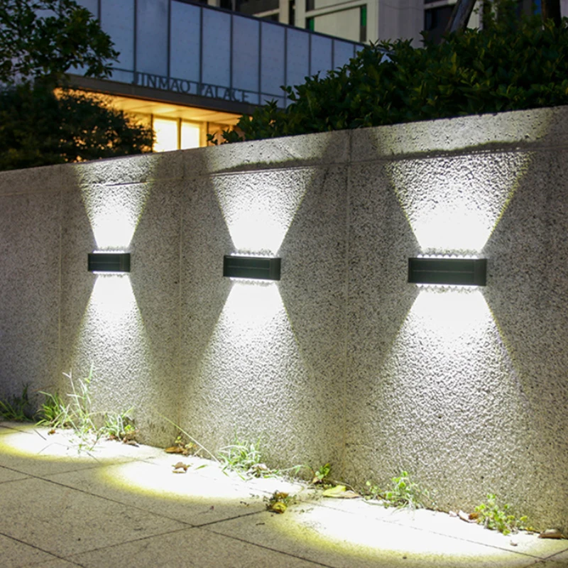 Lámpara Solar de pared de 20LED, luces alimentadas por energía Solar impermeables para exteriores, iluminación arriba y abajo para exteriores, decoración de jardín y patio, luz Solar