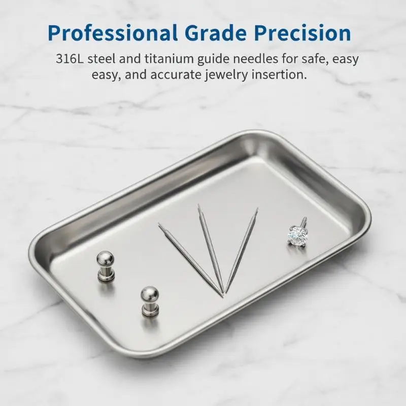 

10Pcs Stainless Steel Piercing Jewelry Guide Needle Internal Thread Insertion Needle Auxiliary Body Piercing Tool Jewelry Tool