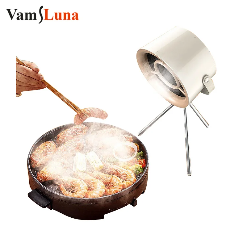 Range Hood For Kitchen Extractor Bell Exhaust Air Blower Table Desktop Small Cooker Hood Portable Handle For Hot Pot BBQ Home