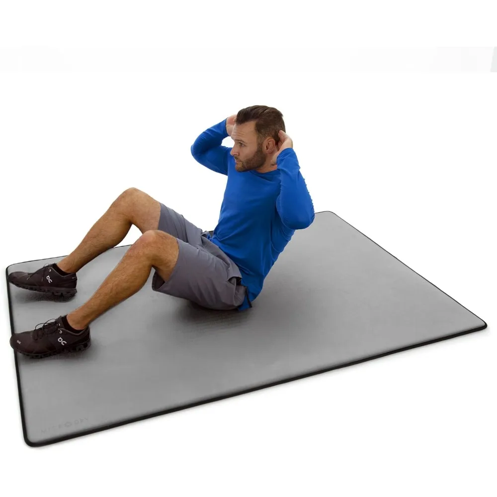 

Deluxe Fitness Exercise Yoga Mat for Home & Gym, Extra Thick for High Impact Training, Multi Layered Skid Resistant Surface