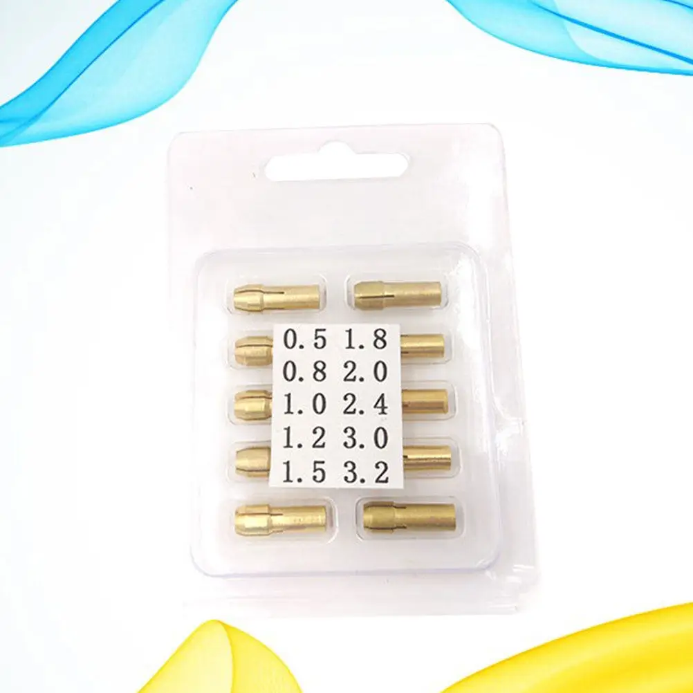 20Pcs 4.8mm High Quality Brass Collet Set Rotary Tool Collet Self-Tightening Drill Chuck for Light Wood ABS Board Cardboard