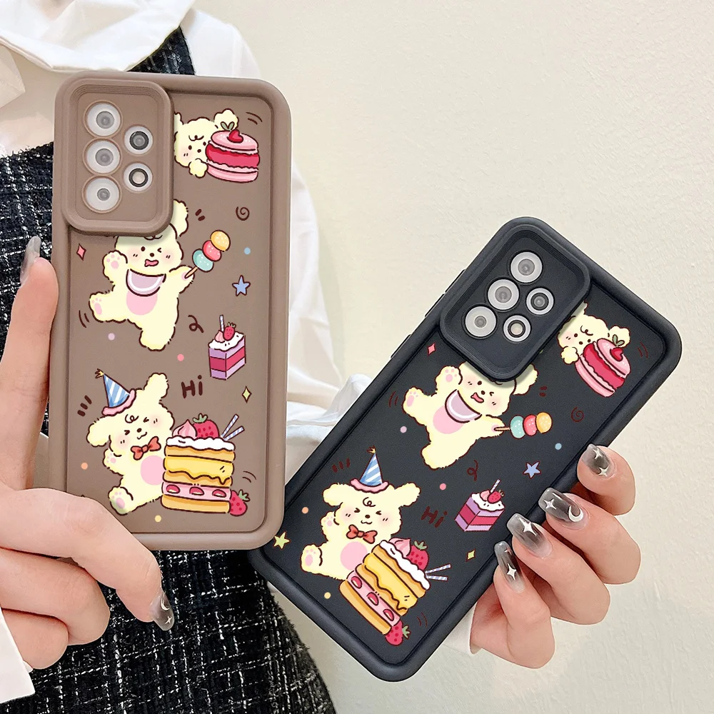 Custodia per orsetto di latte per Samsung S23 S24 Ultra S22 Plus S20 S21 FE custodie Galaxy A55 A54 A53 A52 A13 A14 A15 A12 A33 A35 A34 A51 A21S