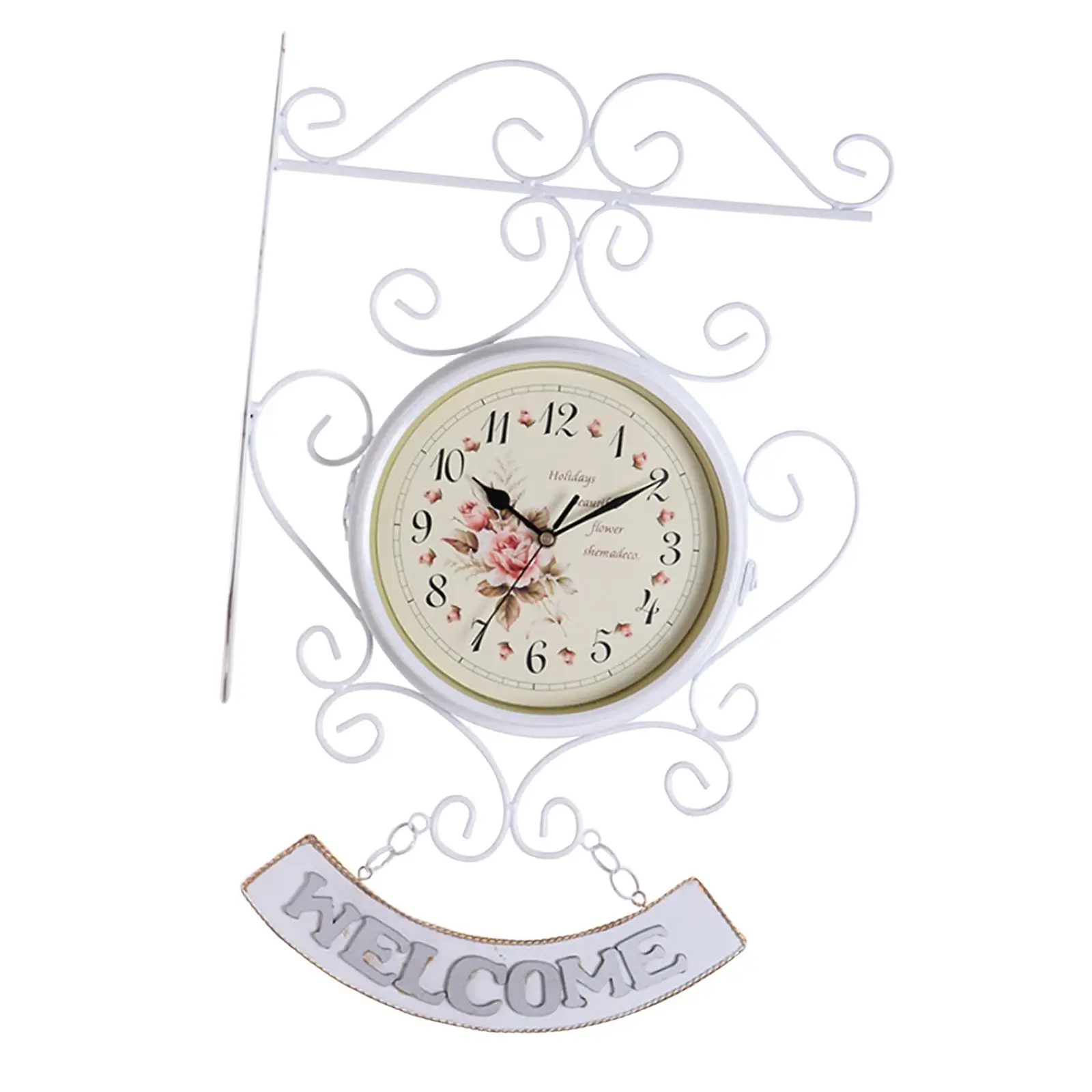 

Настенные часы в скандинавском стиле, двусторонние, декоративные, в стиле железнодорожной станции, круглые, для спальни, кухни, дома, прихожей
