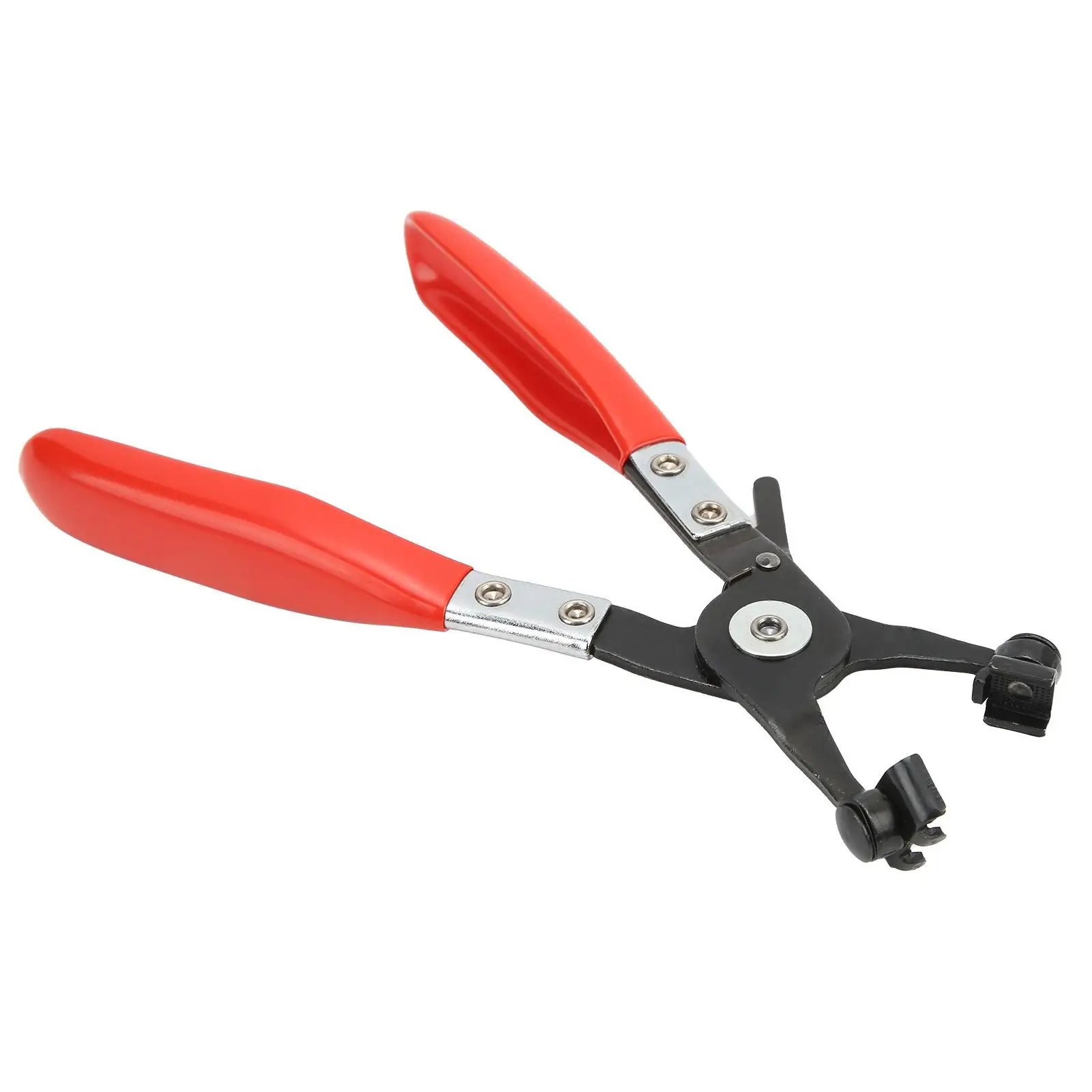 

Hose Clamp Plier 8.6in/21.8cm Long Swivel 3 Jaw PVC Handle Rustproof Heavy Duty Repairing Tool