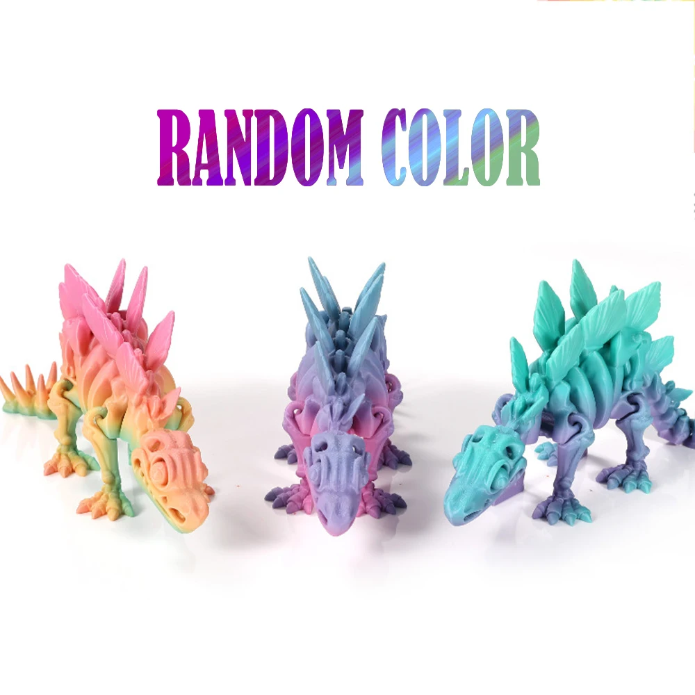 3D Impresso Stegosaurus Figuras Brinquedos para Crianças, Animais Realistas, Ornamento Modelo, Desktop Decorativo, Meninos Criativos, Presentes Novidade