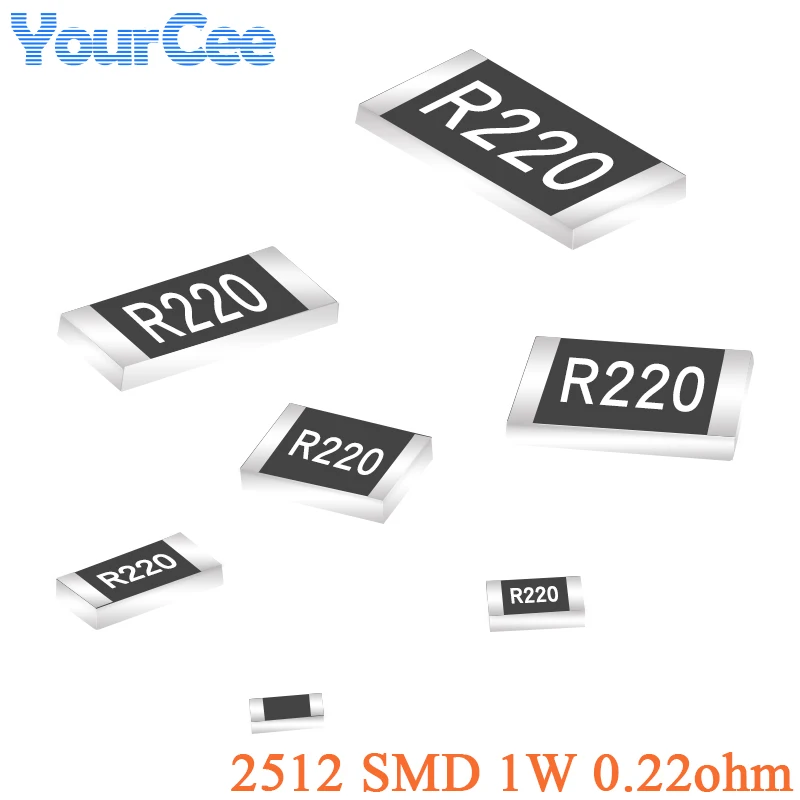 100 szt./20 szt. Rezystor SMD 2512 0,22 Ohm 1W 0,22R 1% Rezystancja chipowa 0,22 Ohm R220