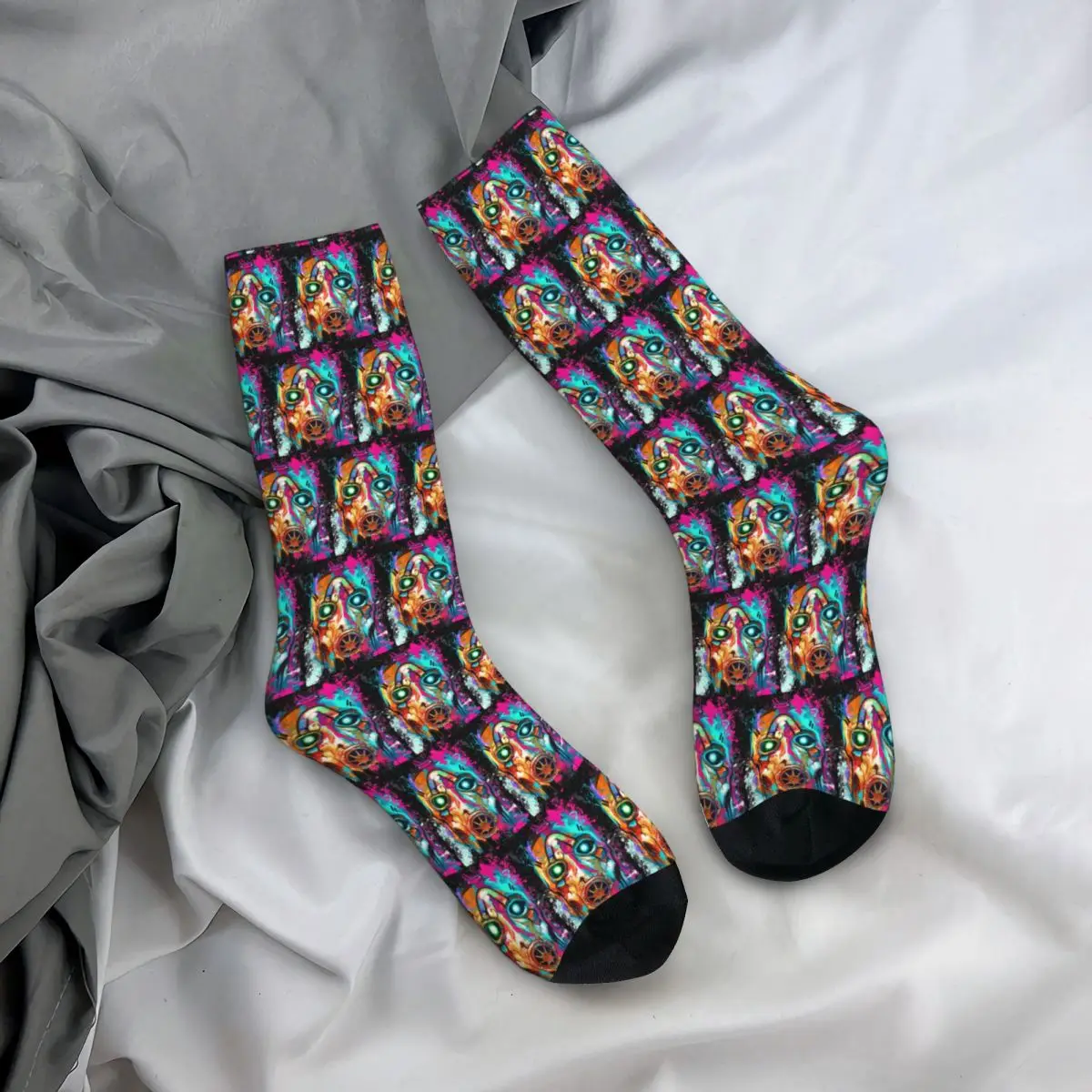 All Seasons Crew Stockings B-Borderlands Shooting Game Gaming Socks Funny Long Socks for Men Women Valentine's Day Gifts
