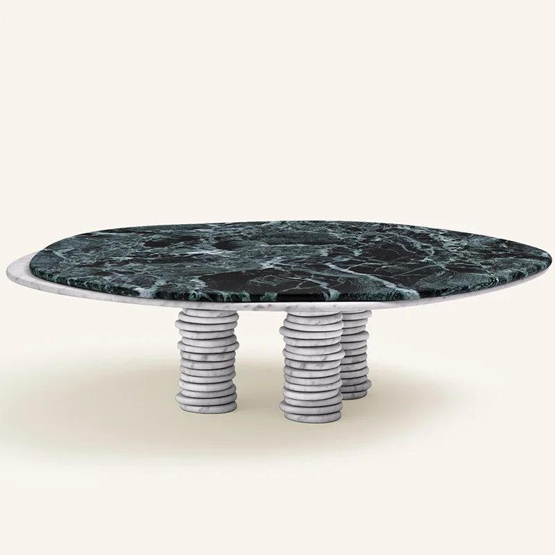 

D# Black and White Marble Natural Stone Customized Coffee Table