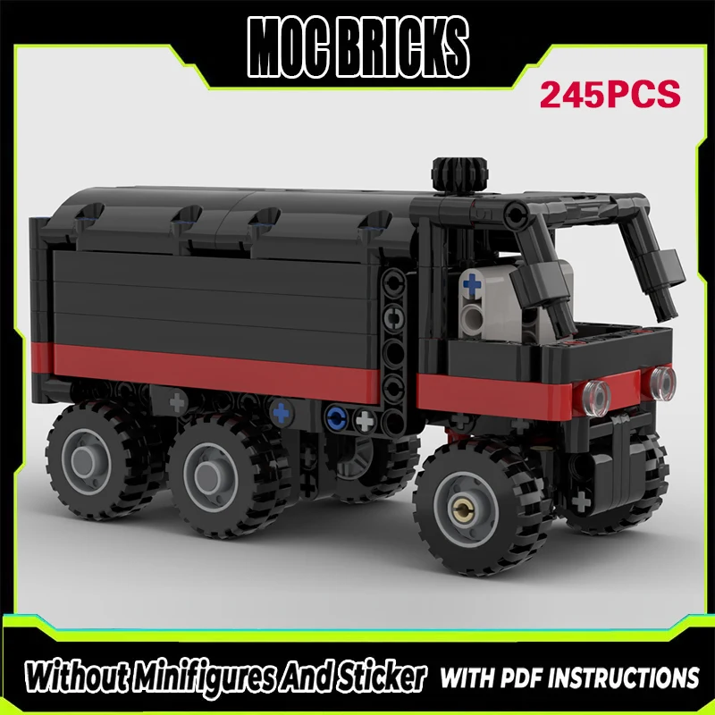 

Конструктор City Car Model MOC: Грузовик-контейнеровоз с рулевым управлением HOG, модульная технология, подарки, праздничный набор для сборки, детская игрушка