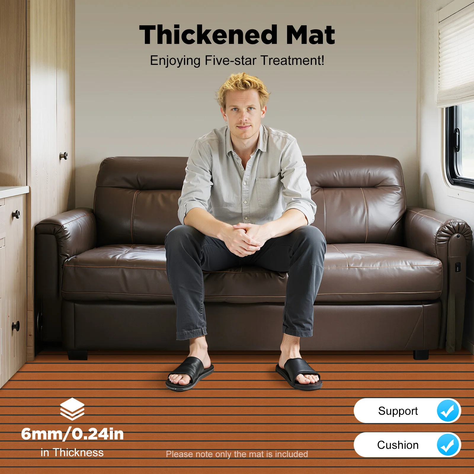 

95*24inch Marine Mat Marine Carpet Cooler Tops Seating Non-Slip Self-Adhesive Flooring Material for Boat Decking Fish Boats