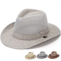 Summer Hat For Man Sun Hat Leisure Outdoor Mesh Formal Hat Breathable And Cool Women Dome Seaside Holiday Wide Brim Sunshade Hat