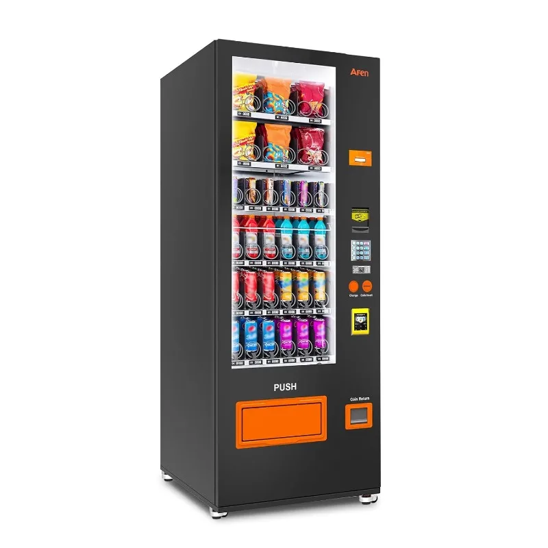 Customized 36 Slot Snack and Drink Combo Vending Machine Refrigerated Vending Machine with Coin & Bill Acceptor and Card Reader