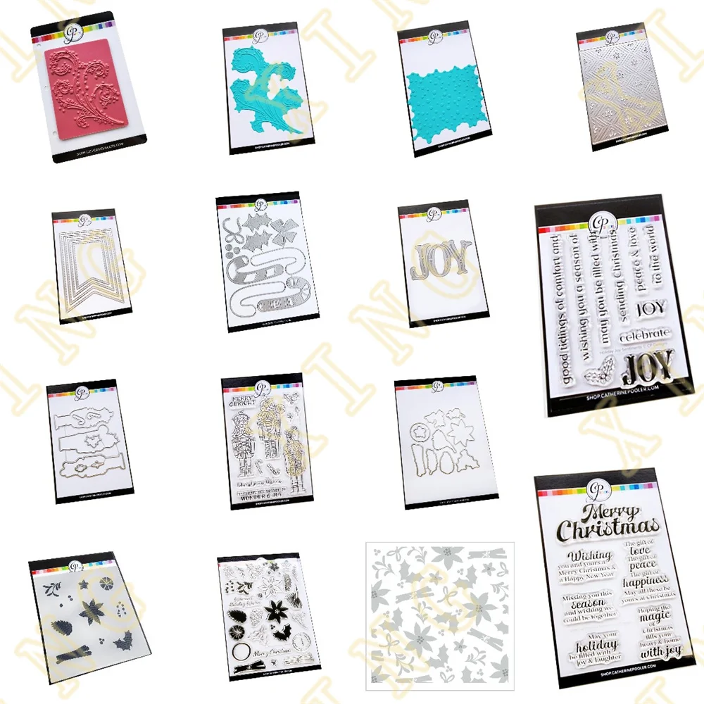 

Holiday Joy Sentiments Christmas Joy Word Metal Cutting Dies Stamps Stencils Hot Foil Scrapbook Embossed Paper Card Album Craft