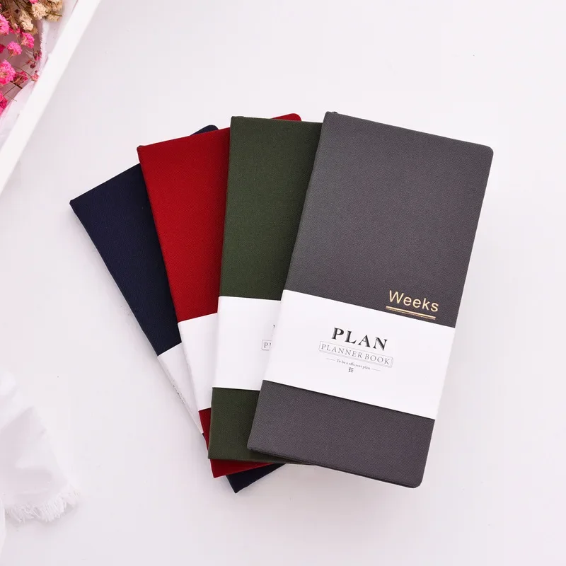 Weeks Planner Notebook Self-fill Date Weekly Efficiency Handbook Portable Small Diary Sketchbook For Travel Business