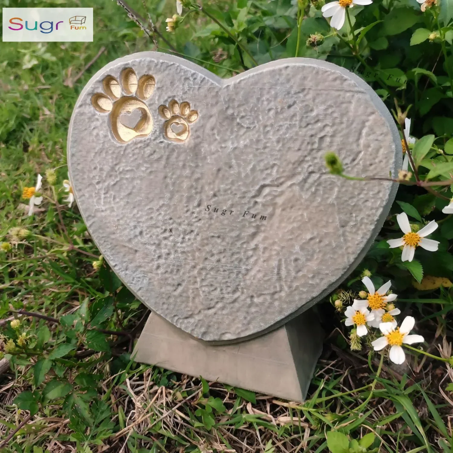 

Лазерные надписи в форме сердца, украшение для улицы, украшение из смолы, пасторальный щенк, камень гробницы для домашних животных