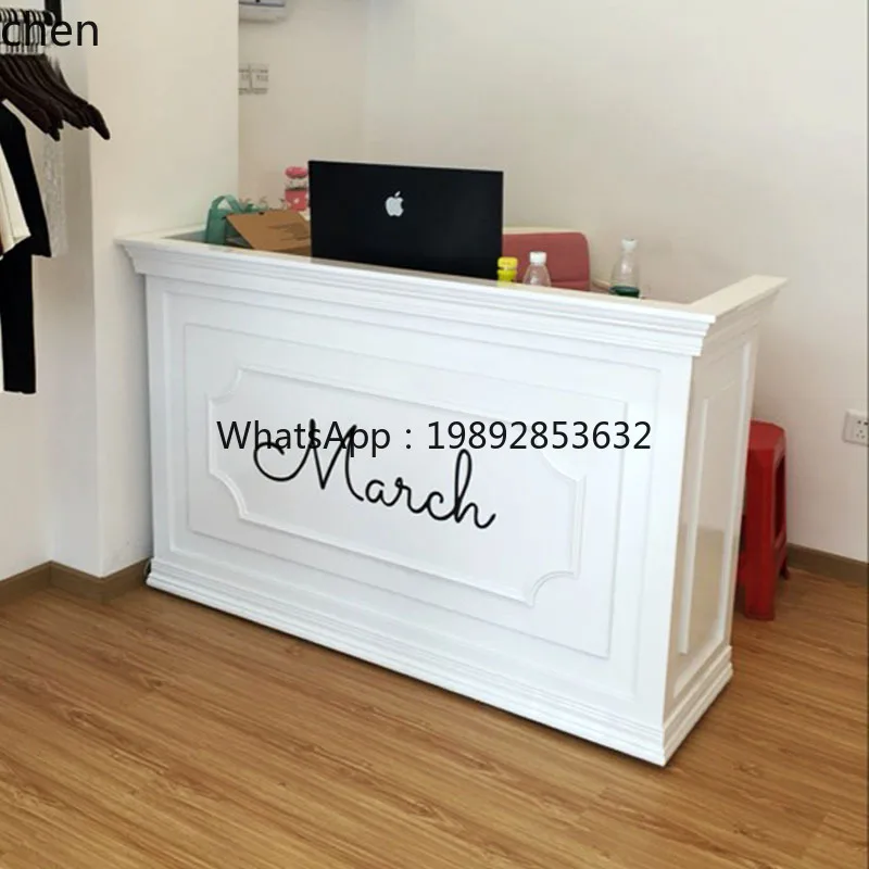 W1  simple clothing store table cabinet reception supermarket front desk cashier