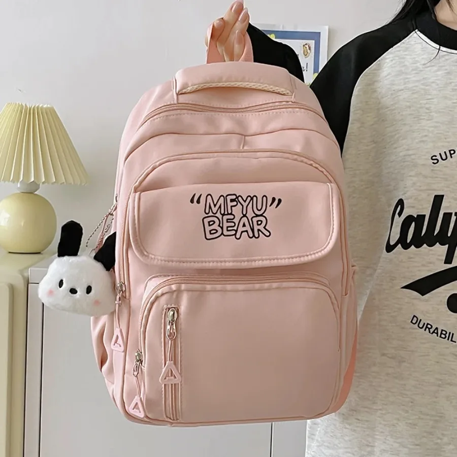 

Многофункциональный нейлоновый портативный рюкзак цвета макарон на плечо, повседневный дорожный милый простой зарубежный маленький школьный рюкзак