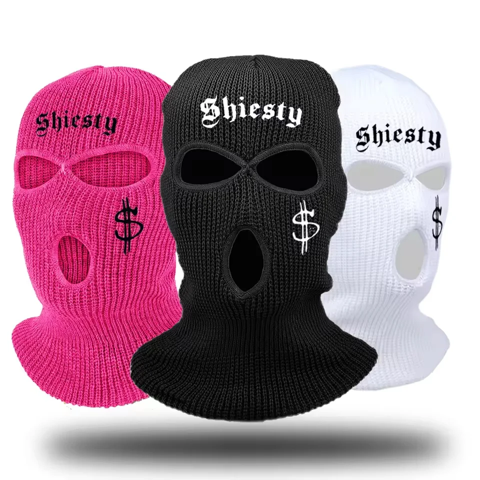 1/4PC Knitted Full Face Balaclava with 
