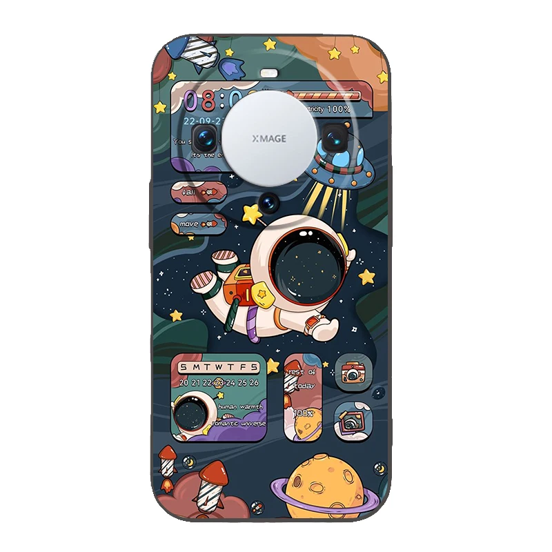 Hello Astronaut Phone Case Cover for Huawei Mate 60 Pro P50 P40 P30 P20 P10 P Smart Y6 Y7 Y9 Plus Silicone Fundas Shell Capa Bag